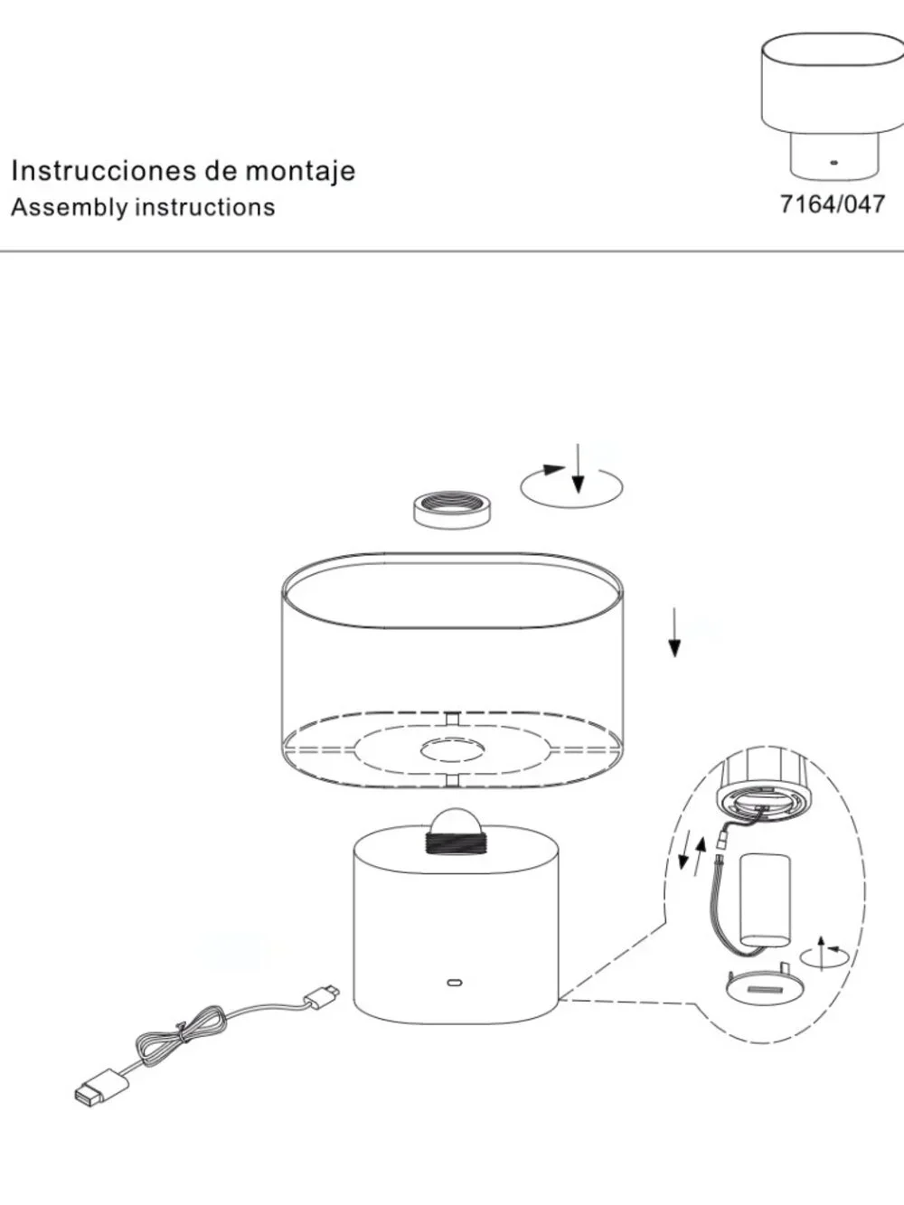 Zara CORDLESS IRON TABLE LAMP